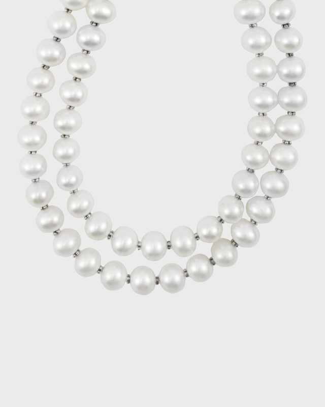 Luna Pearl Double-Strand Necklace