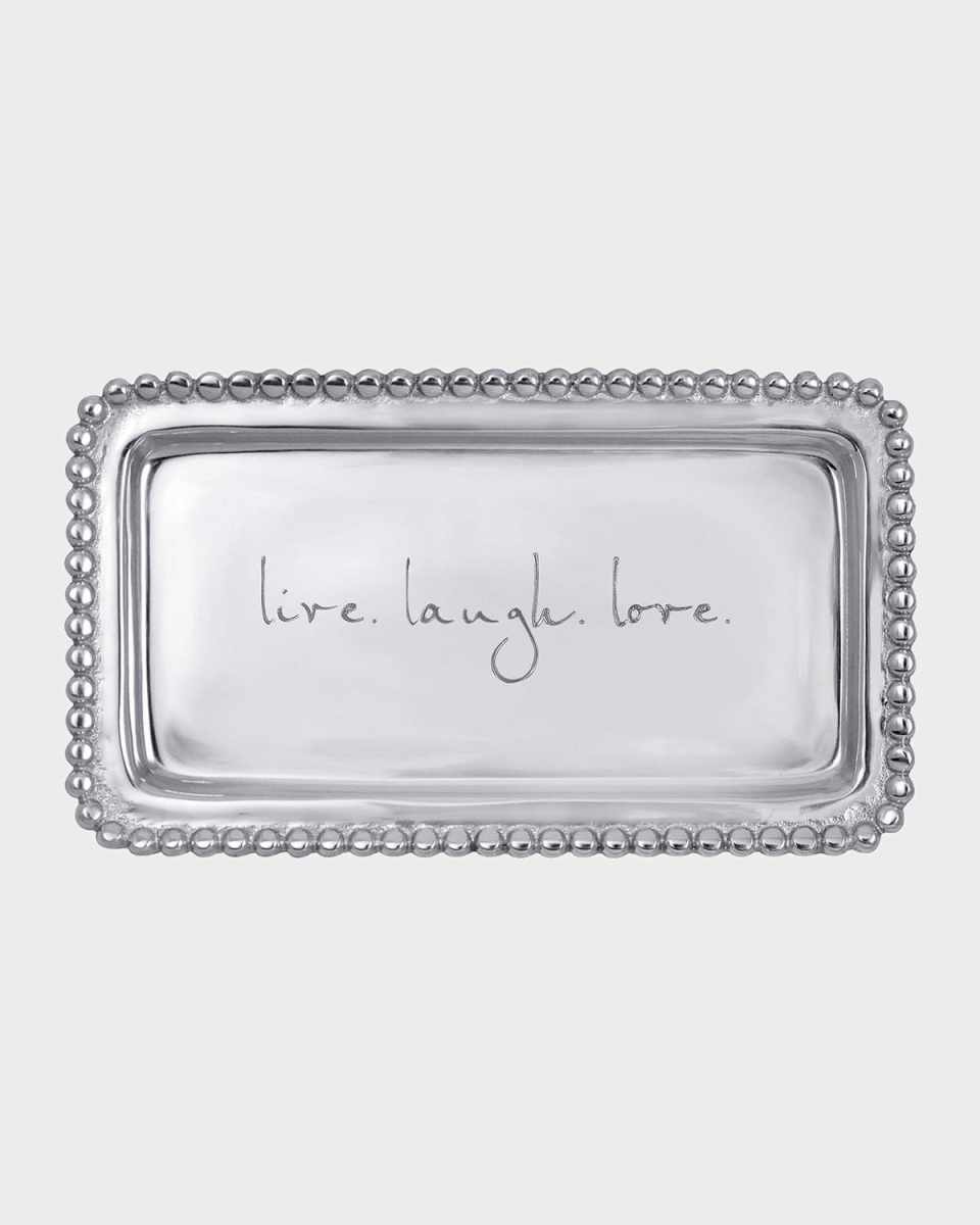 Live. Laugh. Love. Beaded Statement Tray