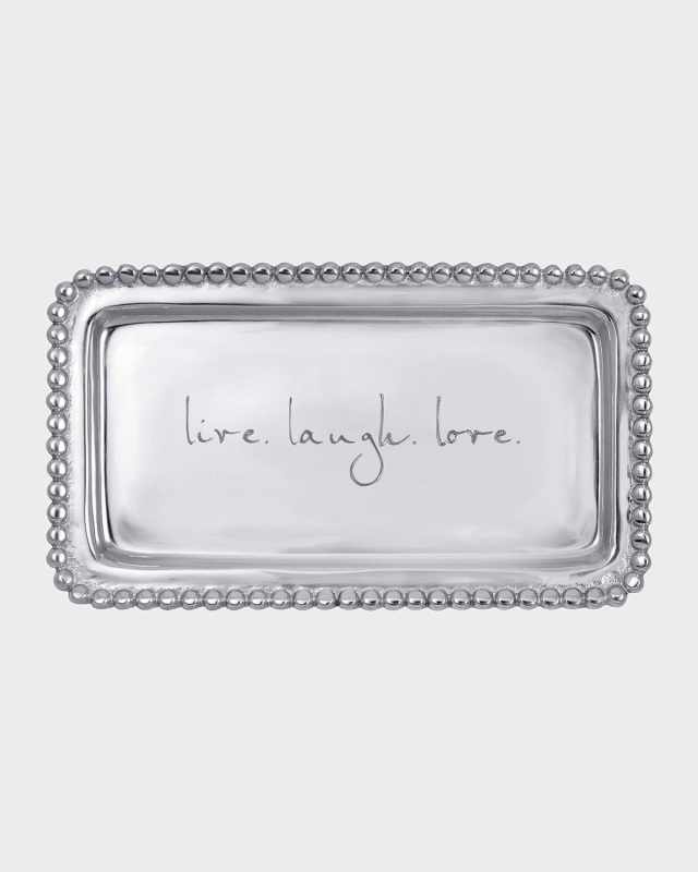 Live. Laugh. Love. Beaded Statement Tray