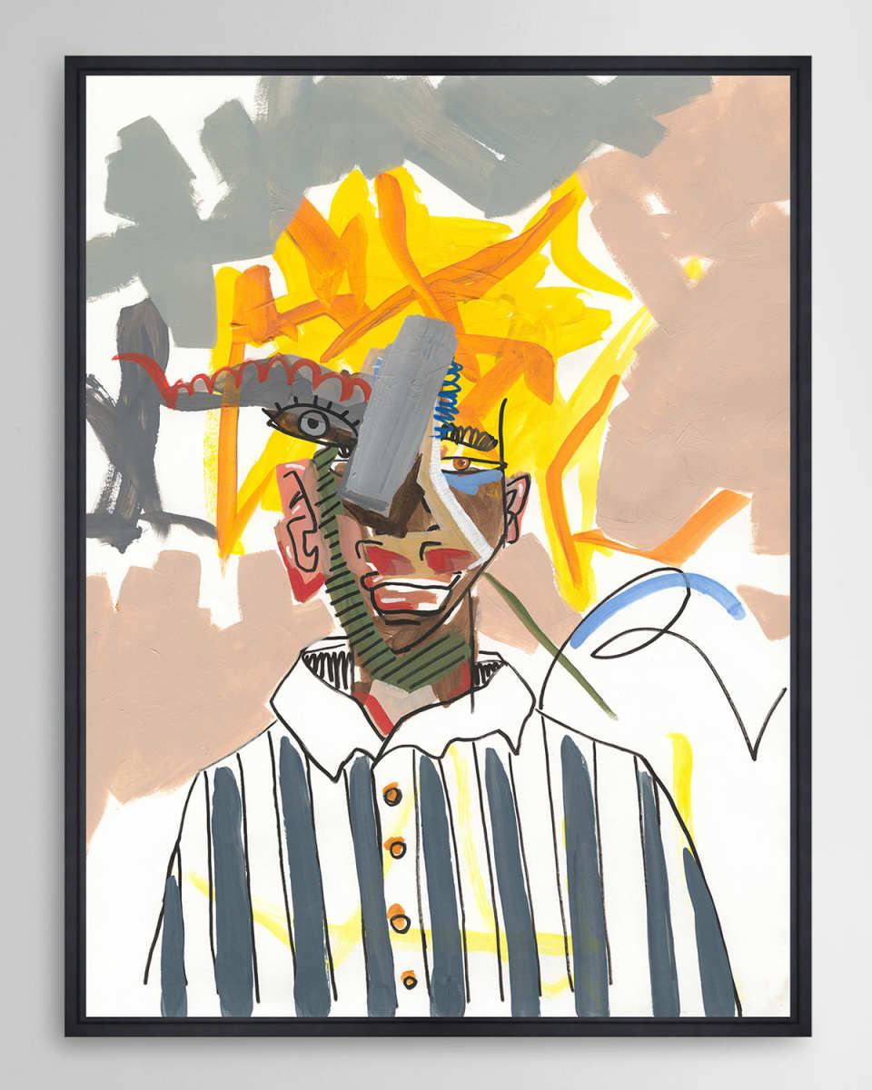 "Charlie" Framed Giclee by Michel Smith Boyd, 32" x 43"