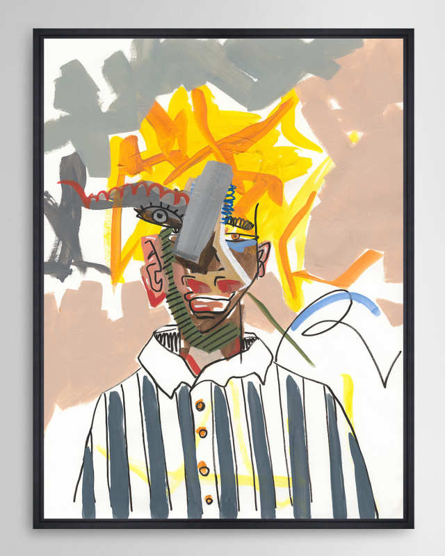 "Charlie" Framed Giclee by Michel Smith Boyd, 32" x 43"