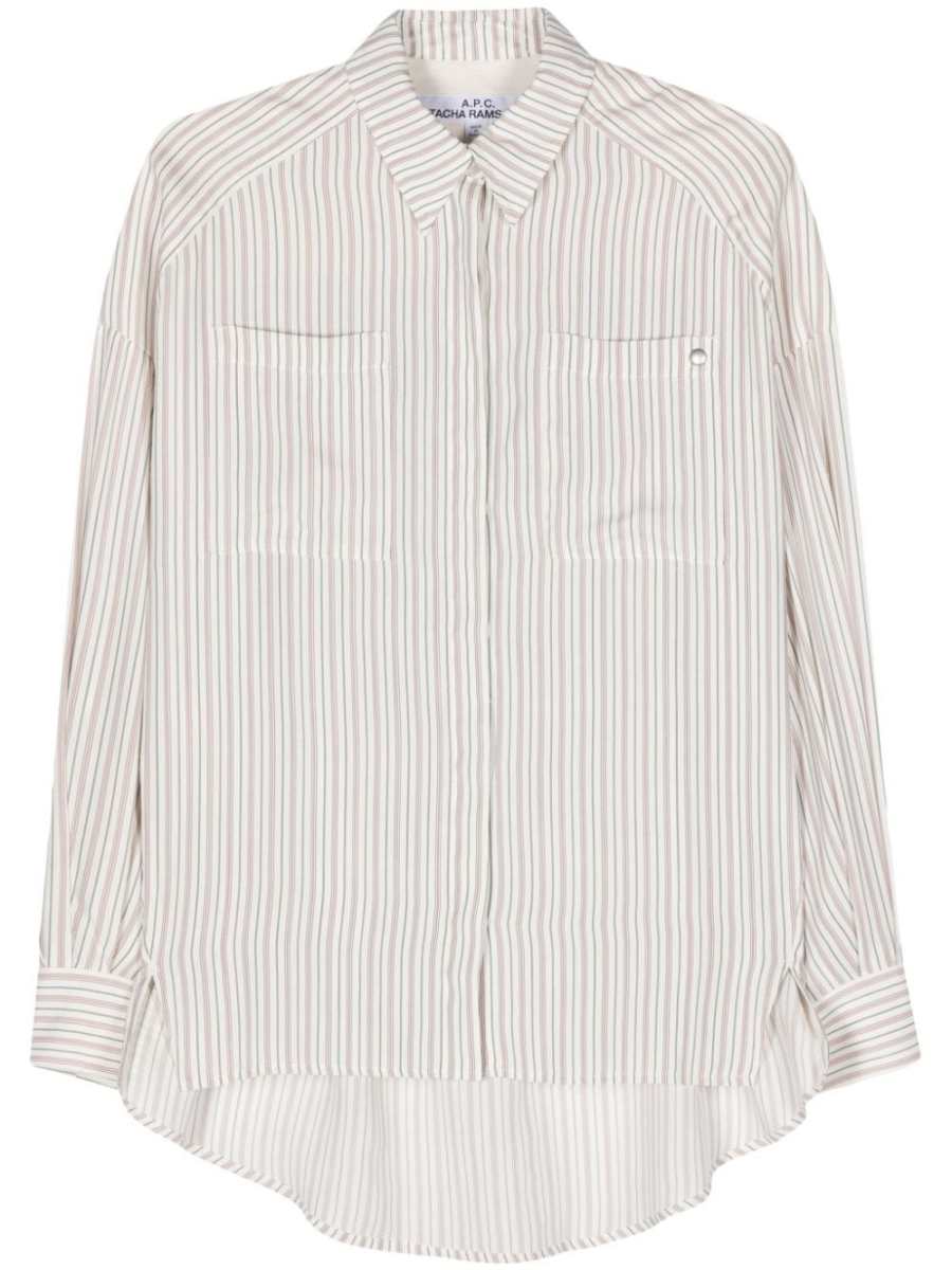 striped drop-shoulder shirt