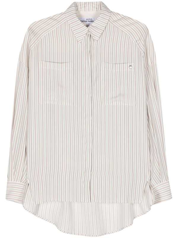 striped drop-shoulder shirt