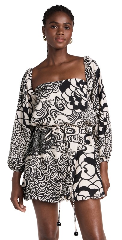 Alexis Ellora Dress Black/Cream Print