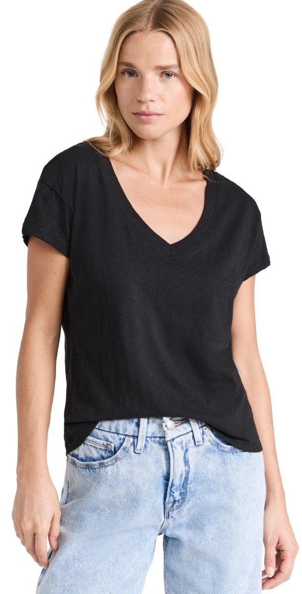 Z Supply Modern V-Neck Tee Black