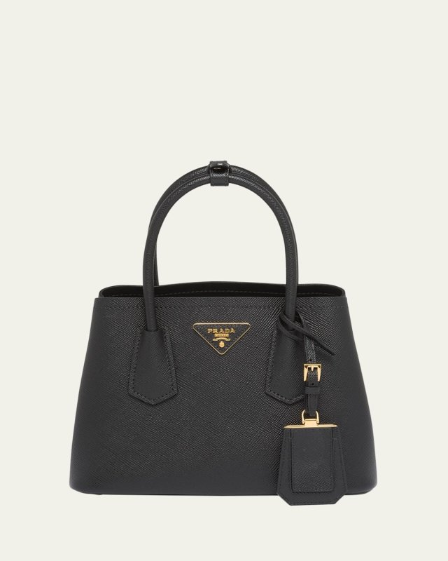 Small Saffiano Leather Top-Handle Bag