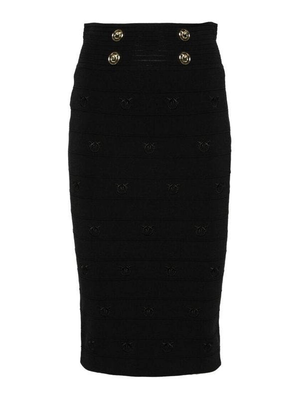Pinko Jupe Midi - Noir