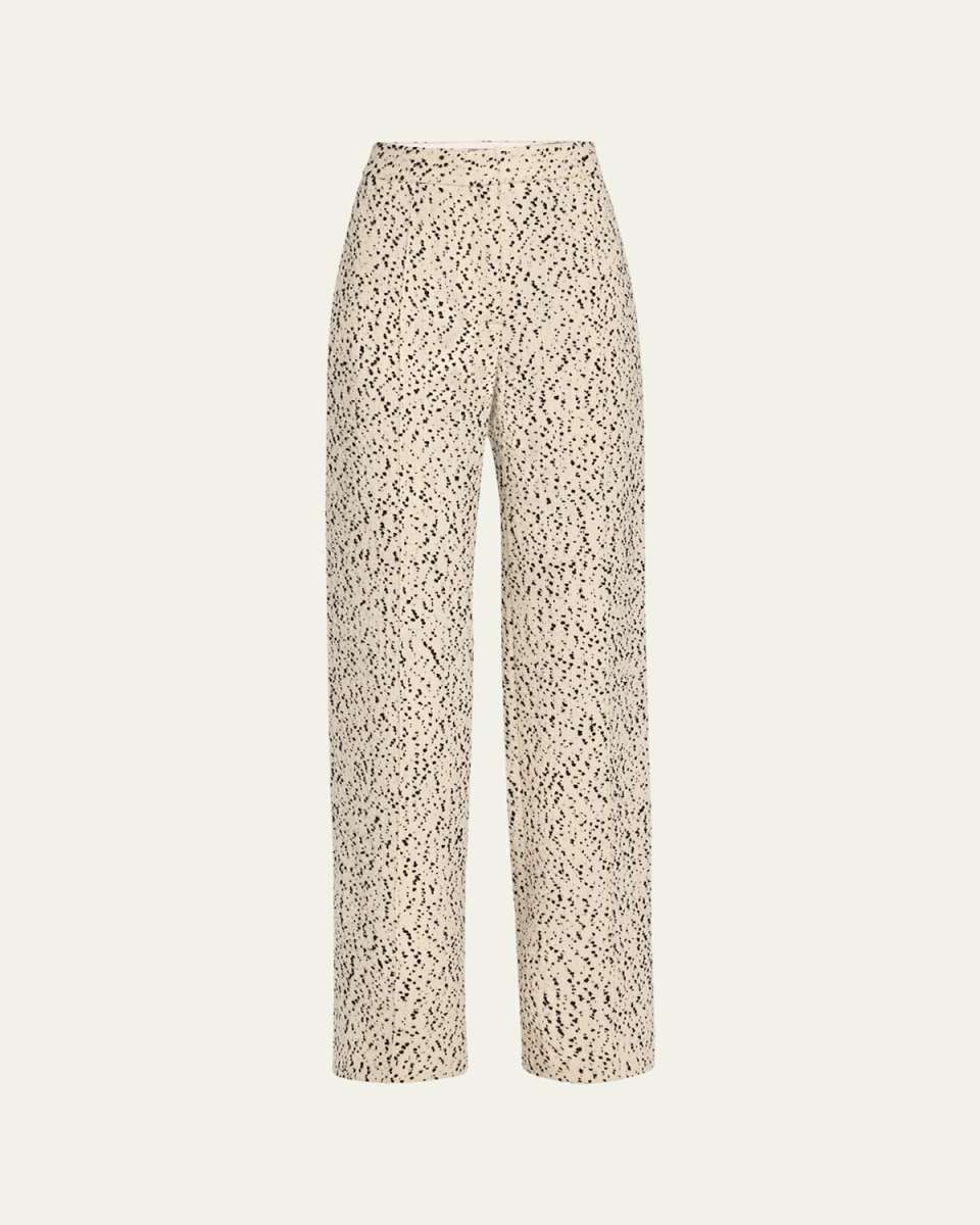 Dalmatian Tweed Wide-Leg Pants