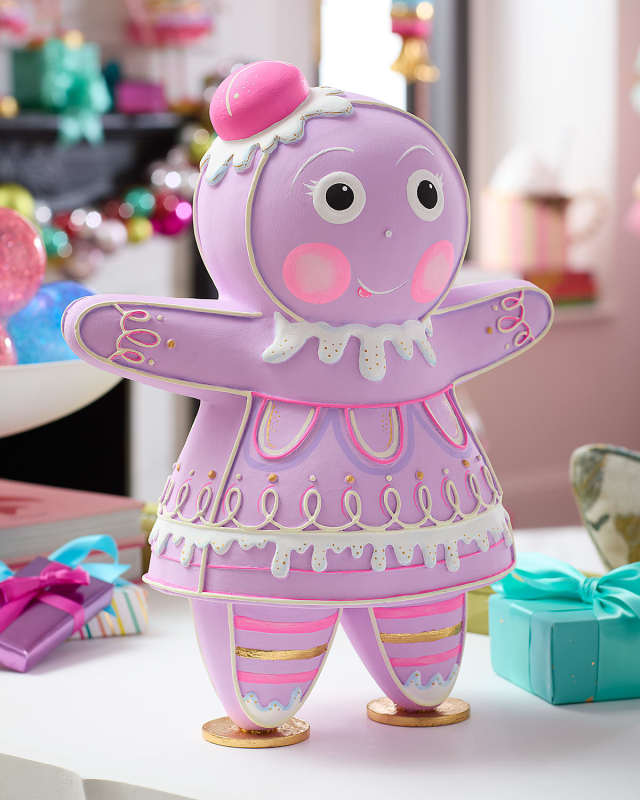 Purple Rainbow Dippsy Gingerbread Figure, 18"