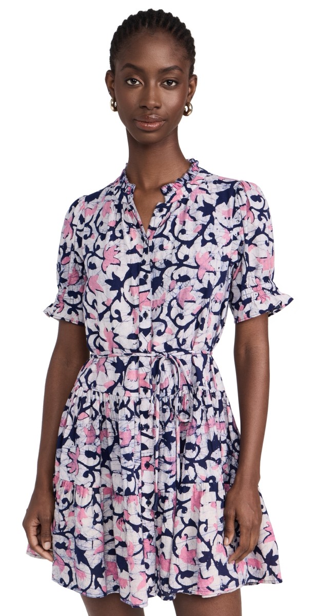 Apiece Apart Las Alturas Mini Dress La Vid Batik Rosa