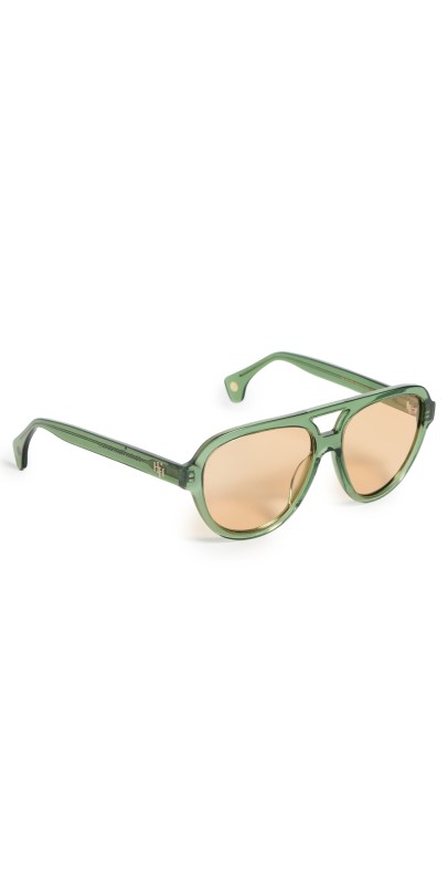 Vontélle Lenox Avenue Green Oversize Sunglasses Gr