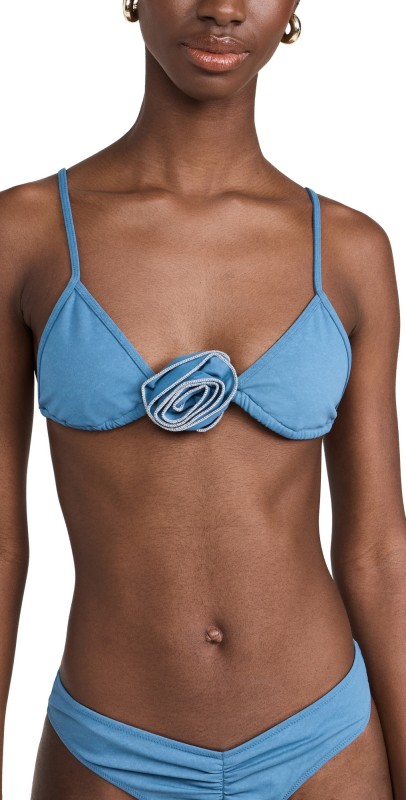 Lioness Soulmate Bikini Top Denim Blue