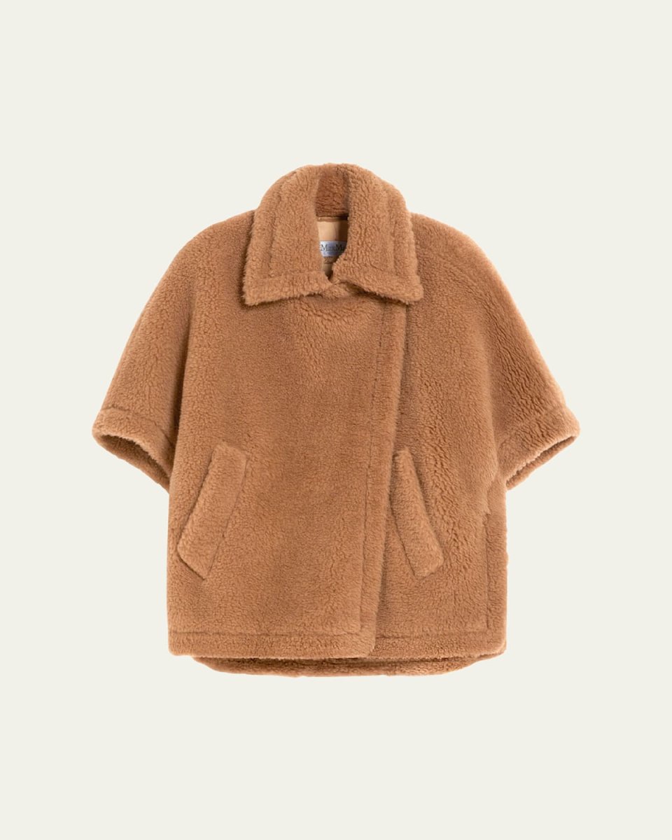 Tebe Camel Wool Teddy Cape