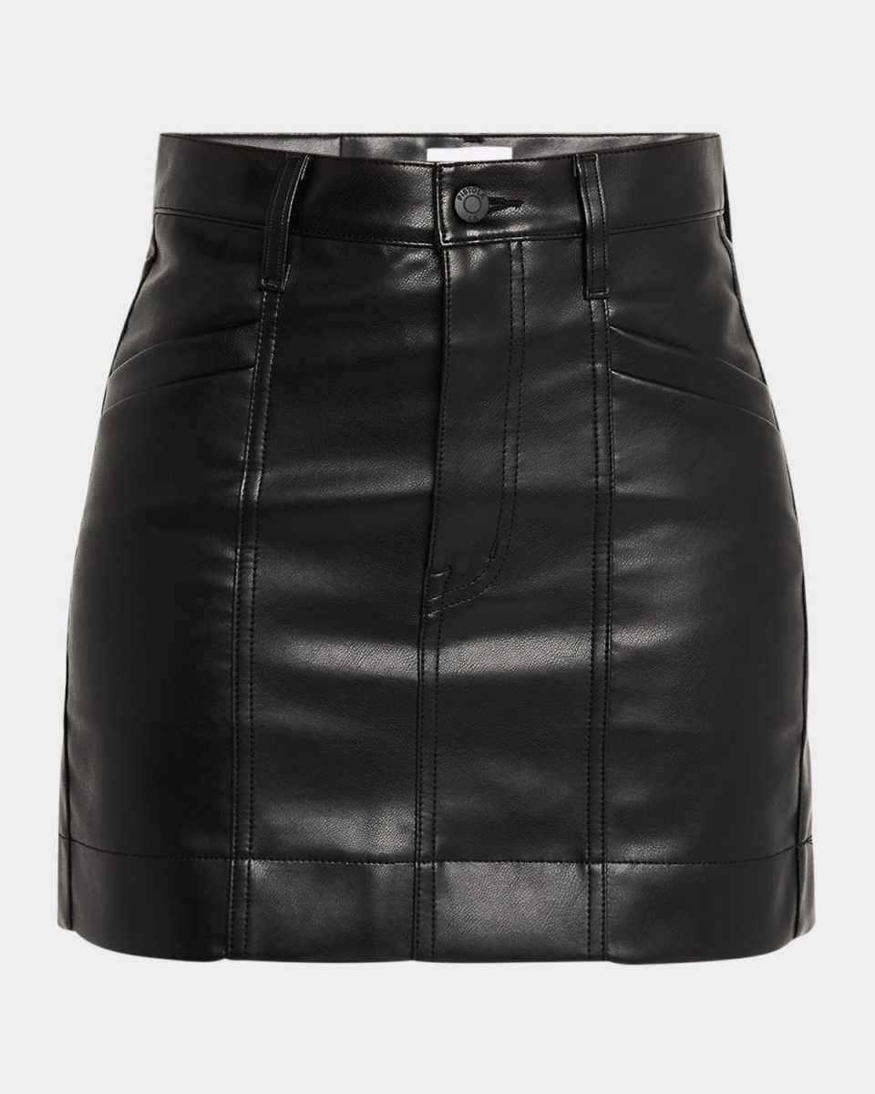 Tera Faux-Leather Mini Skirt