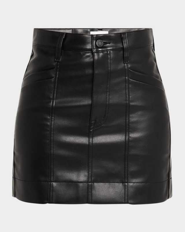 Tera Faux-Leather Mini Skirt