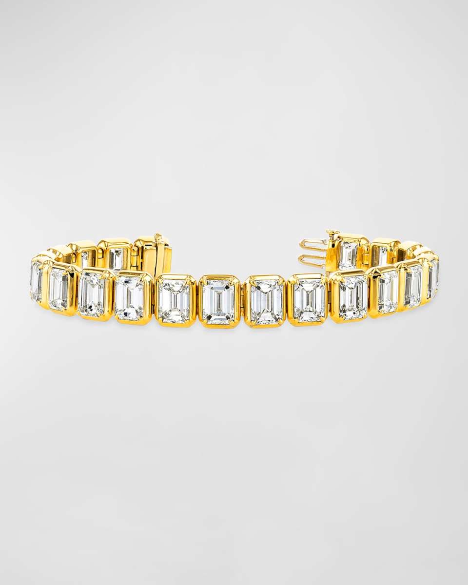 18K Yellow Gold Diamond Bracelet, 7", 42.37tcw