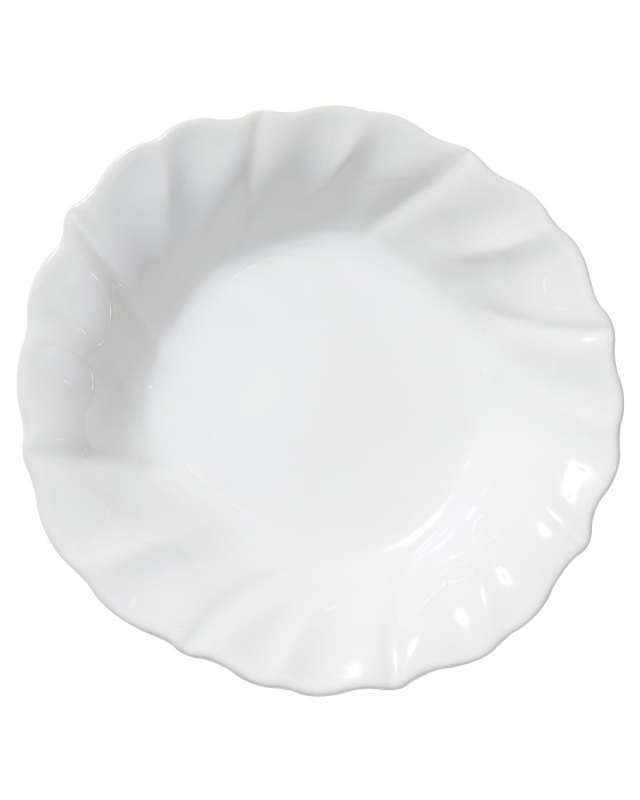 Incanto Stone Ruffle Pasta Bowl, White