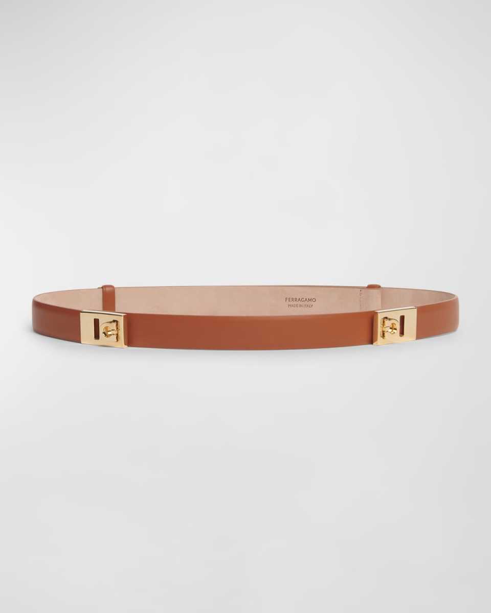 Hug Leather Skinny Belt