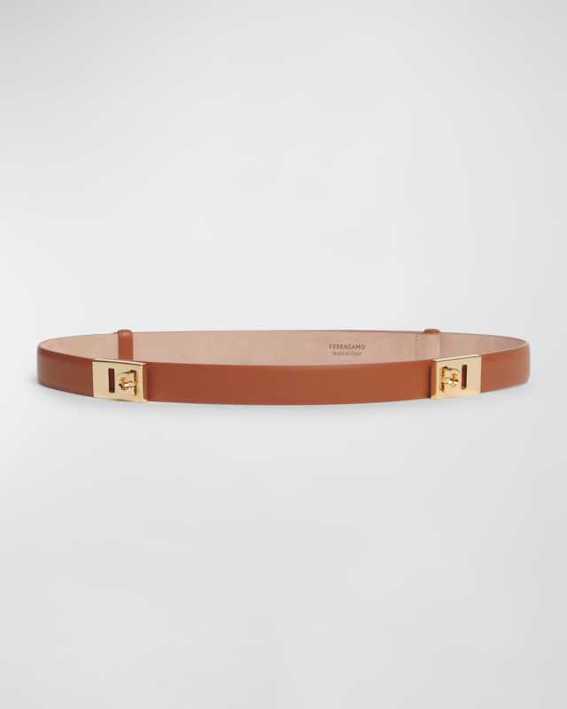 Hug Leather Skinny Belt