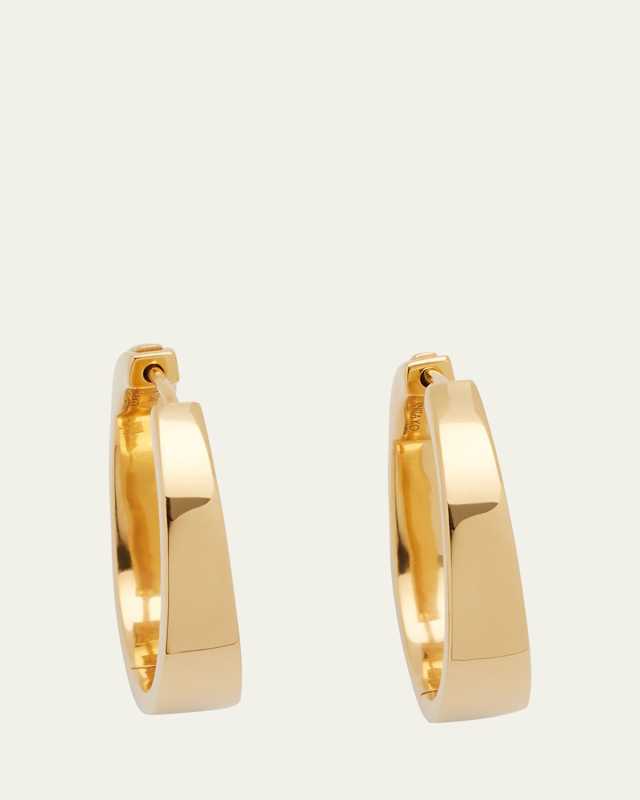 Plain Meryl Hoop Earrings in Yellow Gold