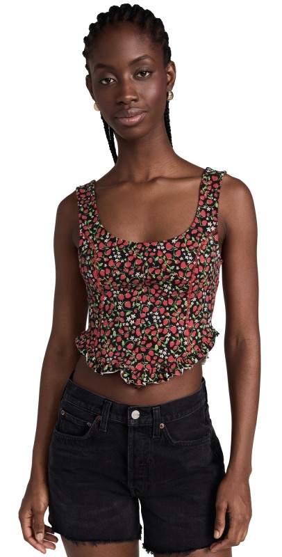 Free People Melanie Tank Strawberry Combo