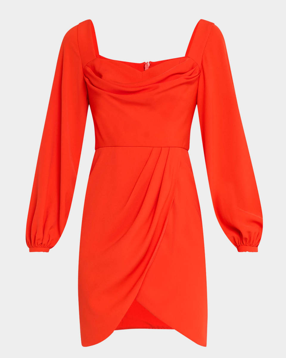 Tonja Draped Bodycon Sweetheart Mini Dress