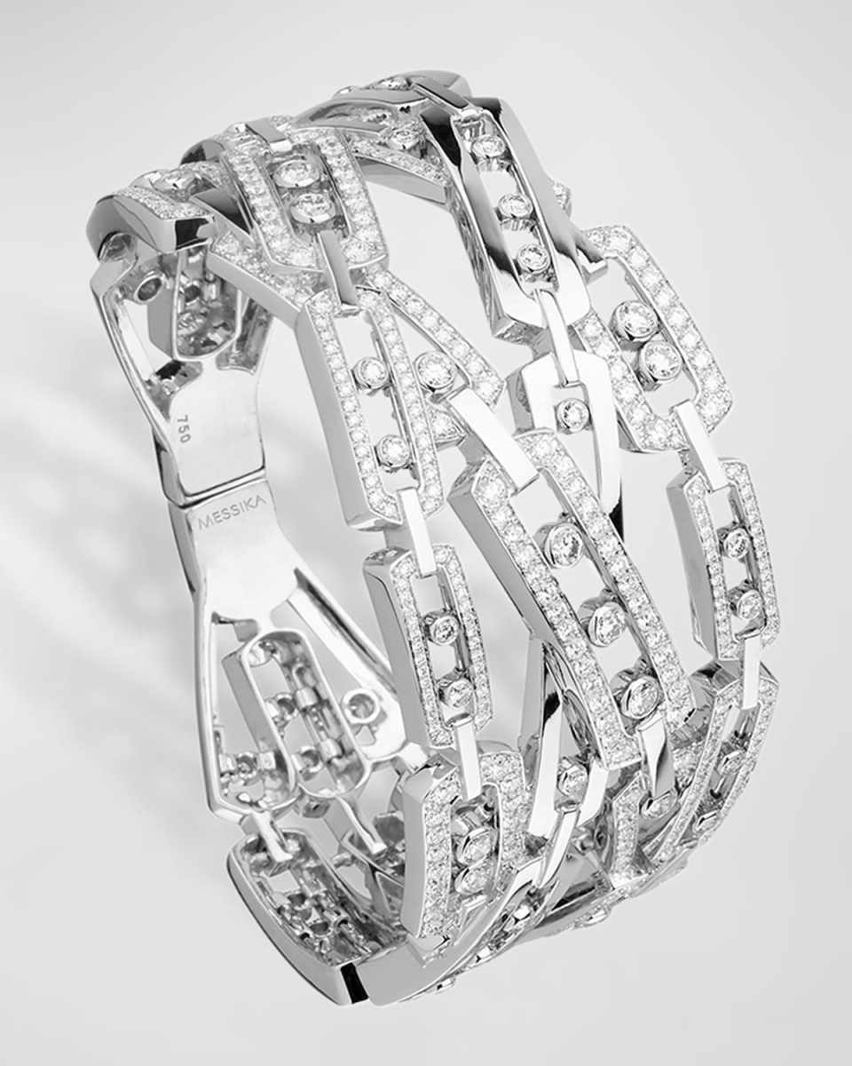 18K WHITE GOLD MOVE INFINI MEDIUM CUFF