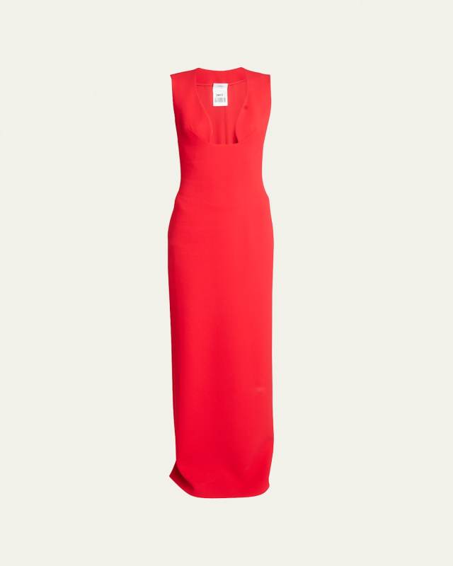 Deep Neckline Gown