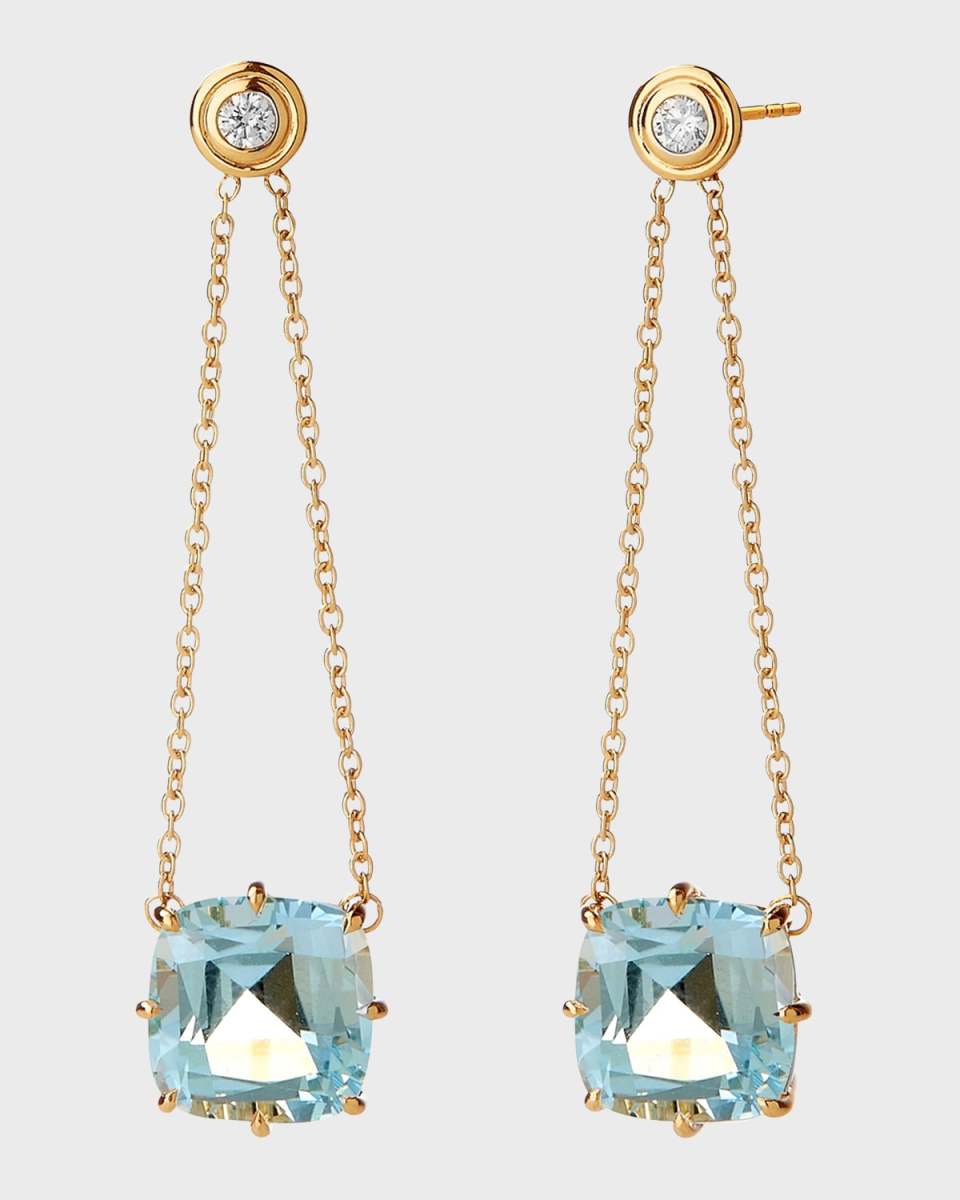 Rock Crystal and Diamond Earrings