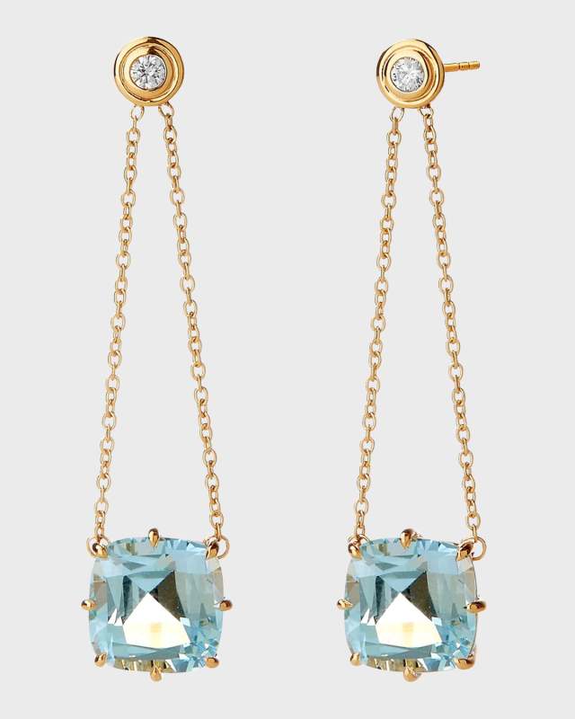 Rock Crystal and Diamond Earrings