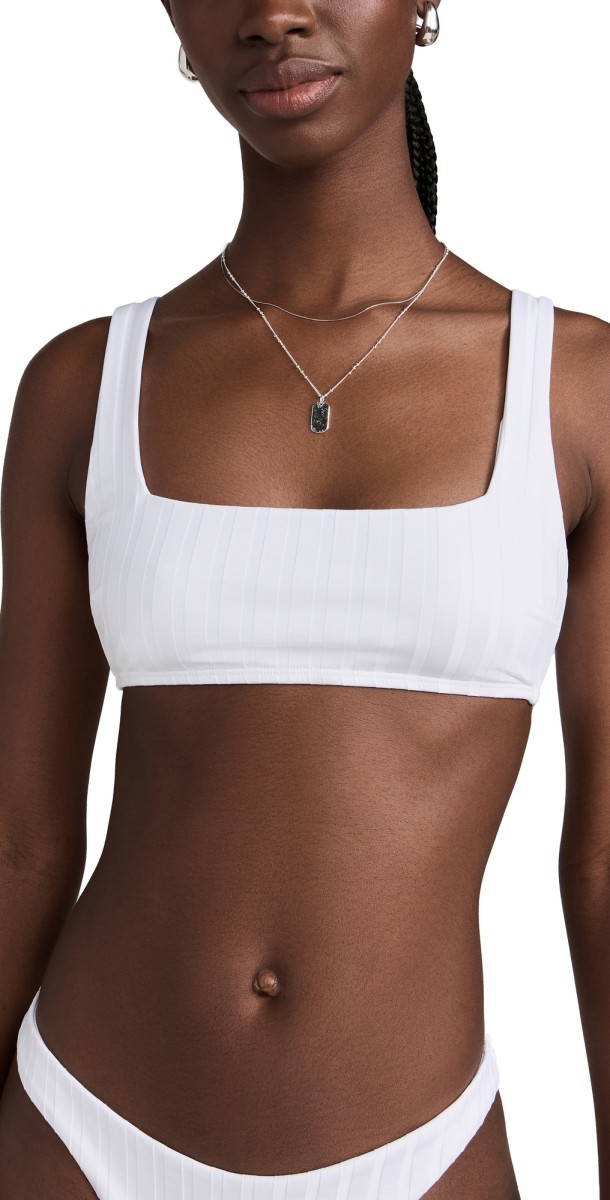 Vitamin A Mika Bralette Bikini Top White