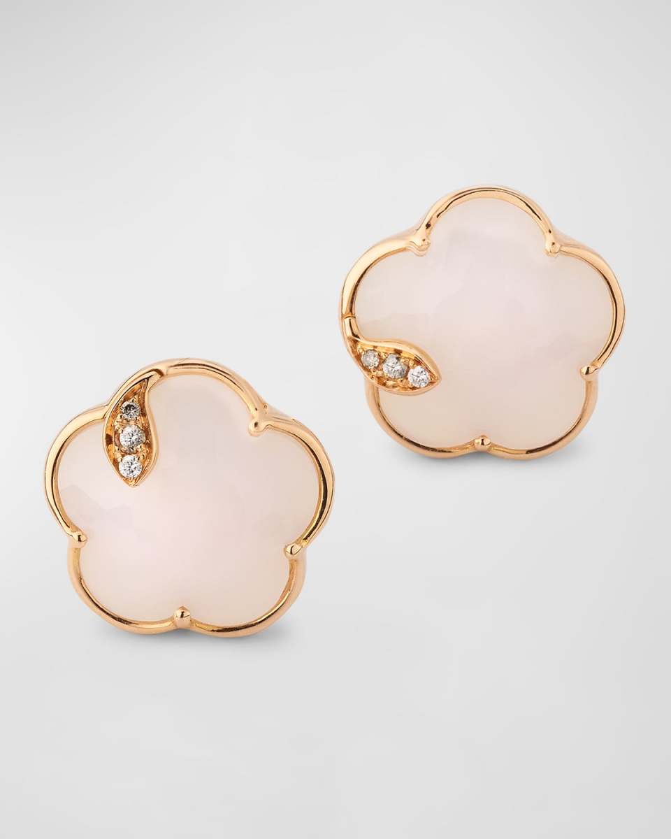 18k Rose Gold Joli Stud Earrings with Diamonds