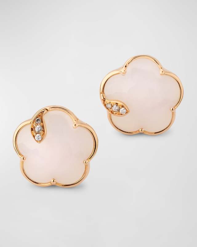 18k Rose Gold Joli Stud Earrings with Diamonds