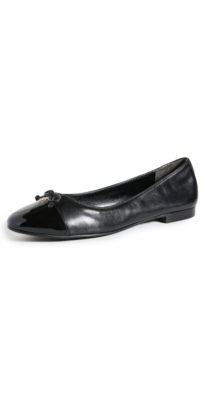 Tory Burch Cap Toe Ballet Flats Perfect Black