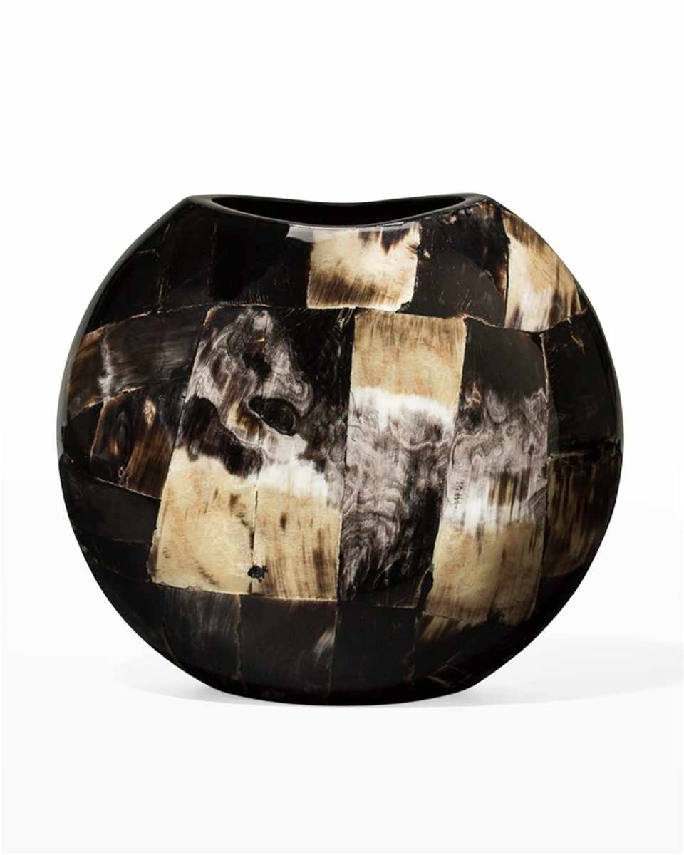 Horn Veneer Symmetry Small Vase