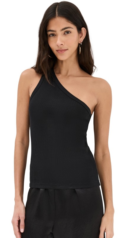 Róhe Asymmetrical Rib Top White