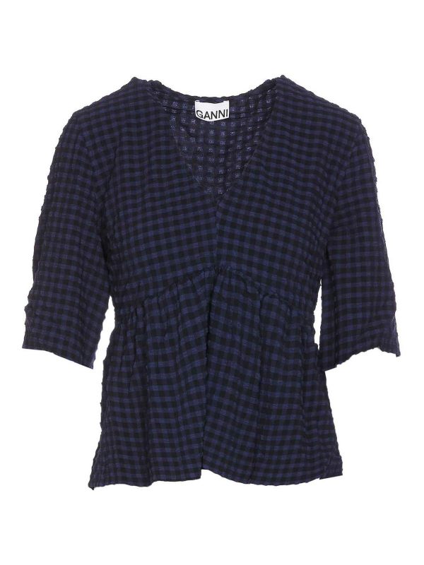 Ganni Blouse - Bleu