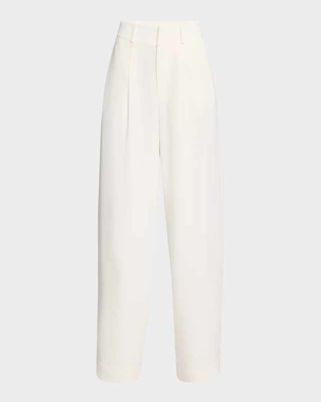 Genna Pleated Wide-Leg Pants