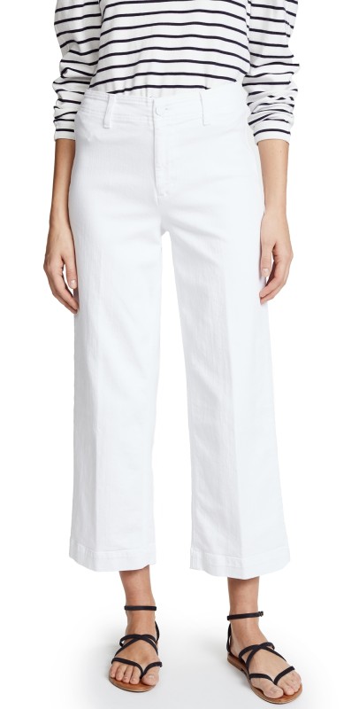 PAIGE Nellie Culotte Jeans Crisp White