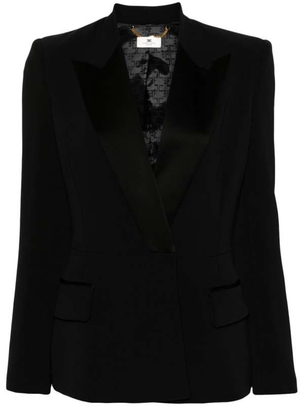 crepe double-breasted jacket