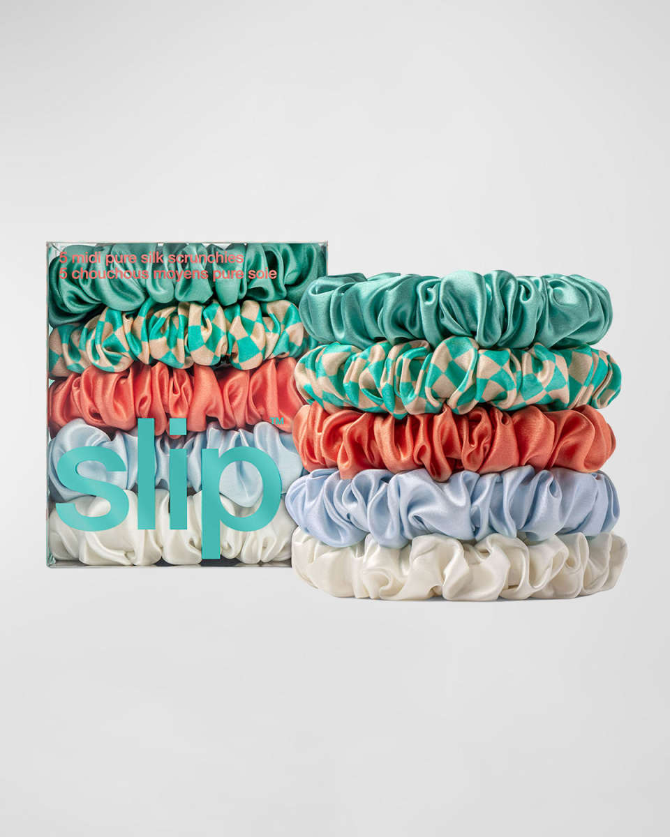 Pure Silk Midi Scrunchie Set of