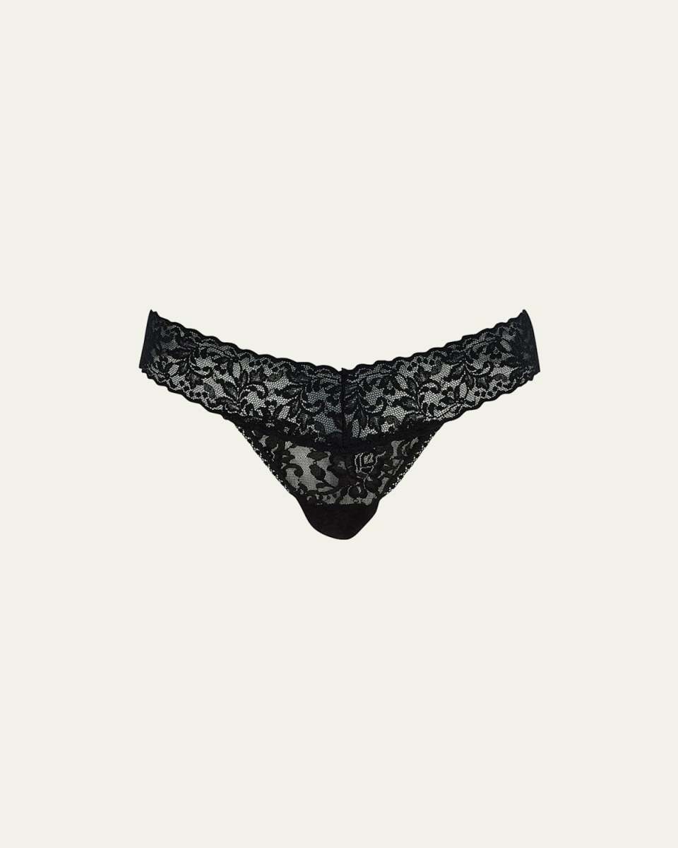 Rolled Low-Rise Lace Thong