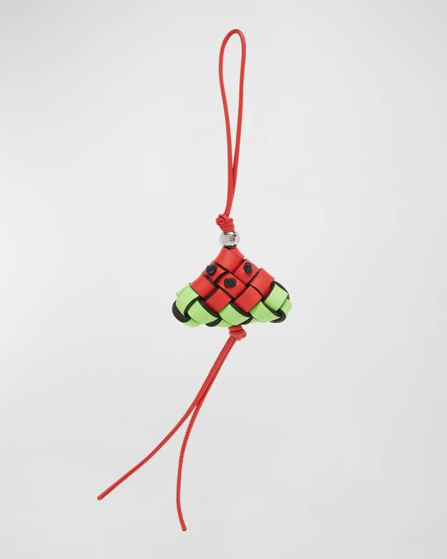 x Paula's Ibiza Watermelon Woven Charm in Leather