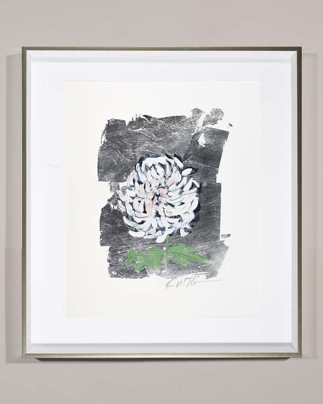 'Silver Flower Chrysanthemum' Wall Art