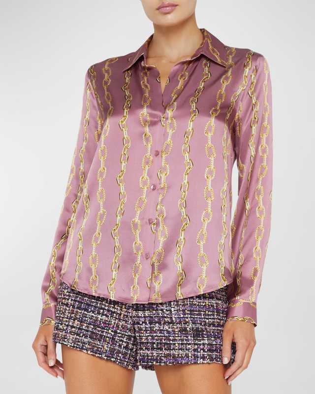 Tyler Chain Silk Blous
