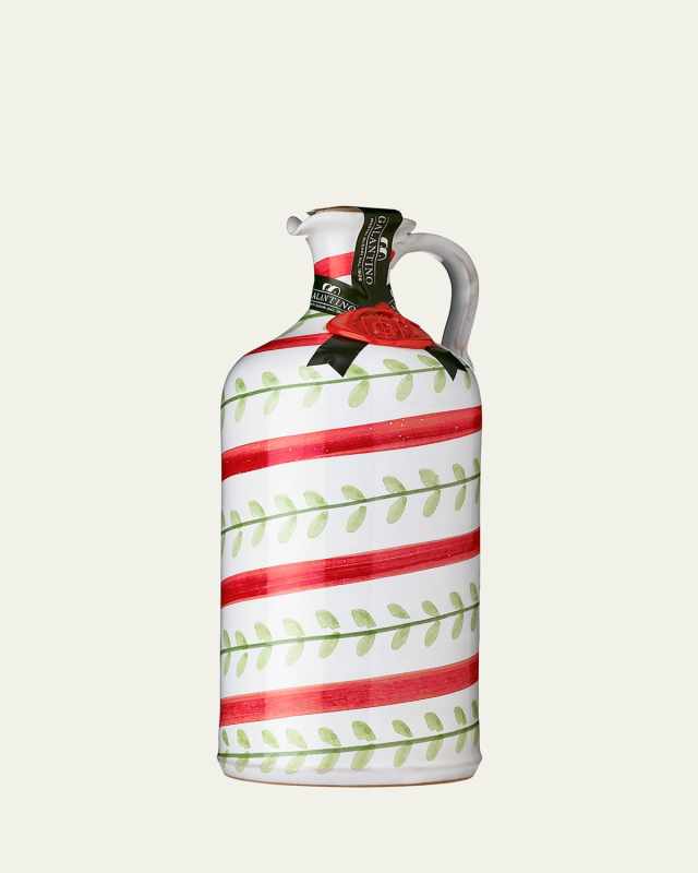 Olive Oil in Hand-Painted Ceramic Vessel