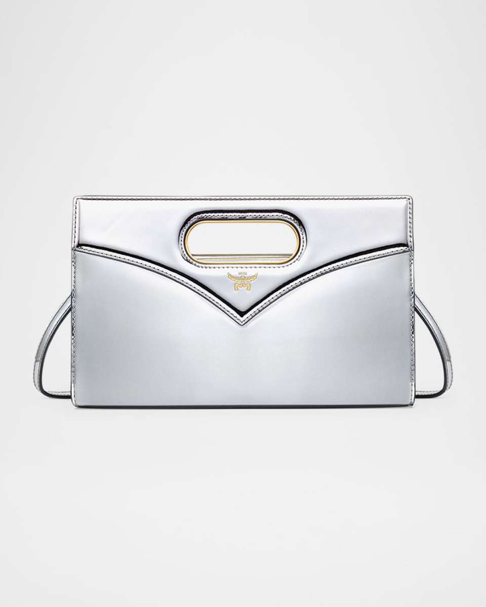 Diamond Metallic Leather Crossbody Bag