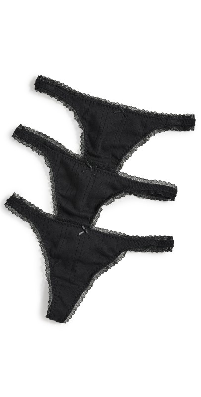 COUCOU The Thong 3 Pack Black