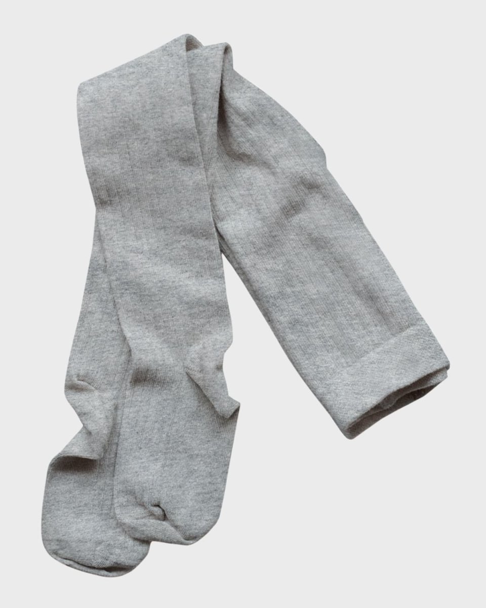 Girl's Organic Cotton Ribbed Tights, Size Newborn-9
