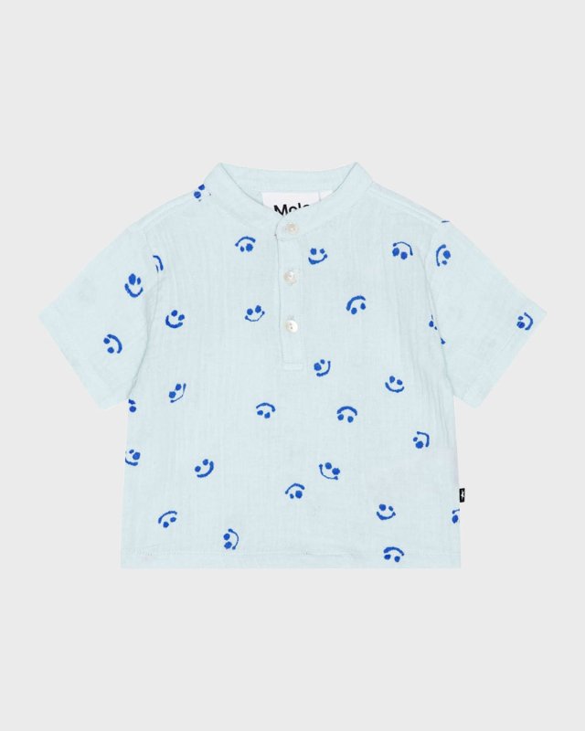 Boy's Ever Smiley Gauze T-Shirt, Size 6M-4T